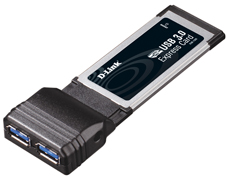 Адаптер 2-портовый USB 3,0 для шины ExpressCard