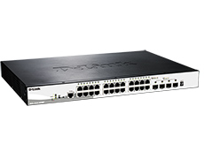 Коммутатор 24 порта 10/100/1000Base-T с поддержкой РоЕ и 4 порта 10GBase-X SFP+