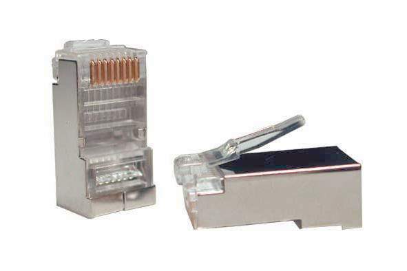 Коннектор RJ-45, STP, Кат.6, 50µ, универсальный, уп-ка 100 шт.