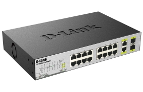 Коммутатор с 16 портами 10/100BASE-TX (8 портов с поддержкой PoE) и 2 комбо-портами 10/100/1000BASE-T/SFP