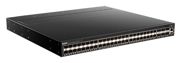 Управляемый L3 коммутатор с 48 портами 10GBase-X SFP+, 6 портами 40GBase-X QSFP+, 2 источниками питания AC и 4 вентиляторами