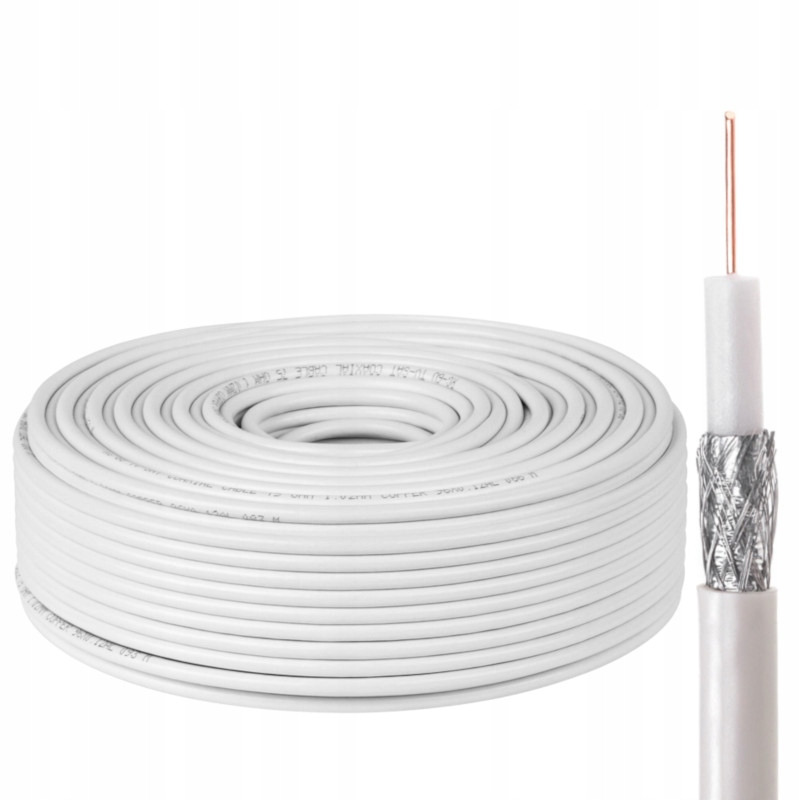 Коаксиальный кабель DIGIFLEX RG6UW  белый, 100м