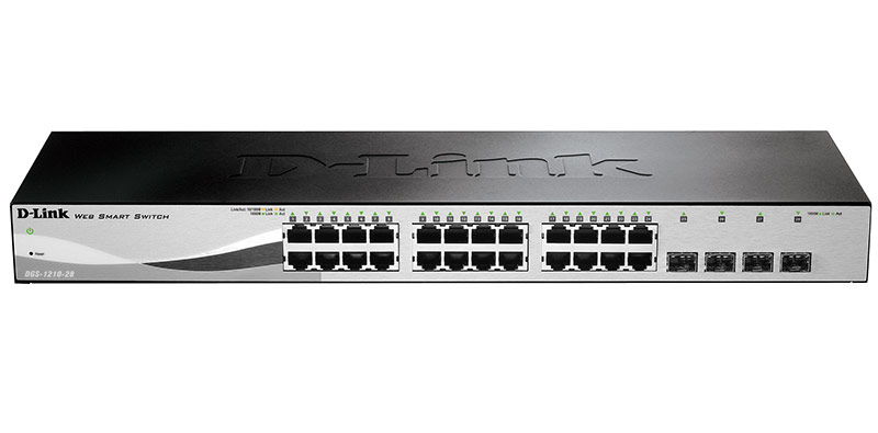 Коммутатор 24x10/100 PoE, 2xSFP + 2 Combo