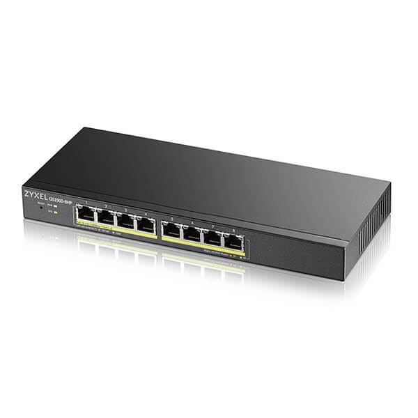 Smart L2 коммутатор Zyxel NebulaFlex GS1915-8, 8xGE, бесшумный (без вентилятора)