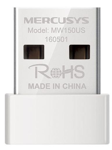 N150 Мини Wi-Fi USB-адаптер
СКОРОСТЬ: до 150 Мбит/с на 2,4 ГГц
ХАРАКТЕРИСТИКИ: 1 встроенная антенна, порт USB 2.0
ОСОБЕННОСТИ: небольшой размер