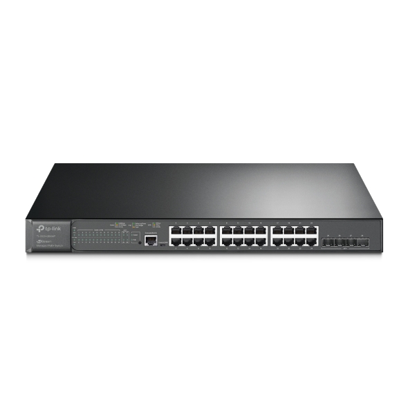JetStream™ 24‑портовый гигабитный управляемый PoE+ коммутатор уровня 2+ с 4 SFP+ слотами 10GE
ПОРТЫ: 24 гигабитных порта PoE+, 4 SFP+ слота 10 Гбит/с, консольный порт RJ45/Micro-USB
ХАРАКТЕРИСТИКИ: 802.3at/af, бюджет PoE: 384 Вт, стальной корпус высотой 1