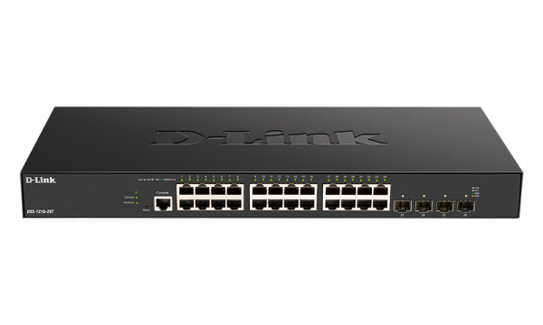 Настраиваемый L2+ коммутатор с 24 портами 10GBase-T и 4 портами 25GBase-X SFP28