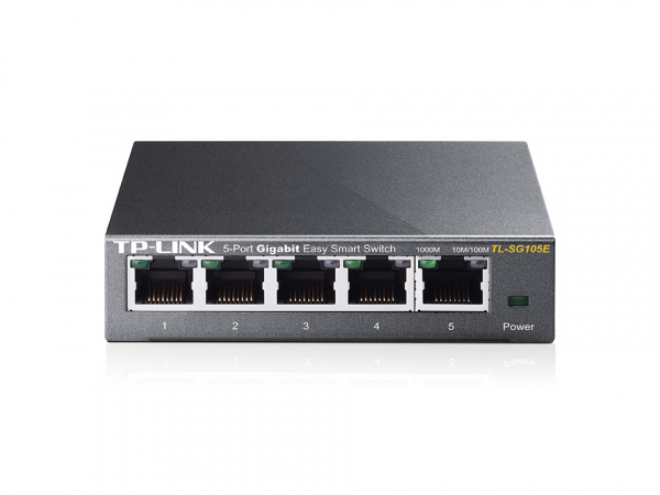 Easy Smart 5‑портовый гигабитный коммутатор
ПОРТЫ: 5 гигабитных портов RJ45
ХАРАКТЕРИСТИКИ: стальной настольный корпус
ОСОБЕННОСТИ: VLAN на основе MTU/порта/тега, приоритизация (QoS), IGMP Snooping, управление через утилиту и веб-интерфейс, Plug and Play