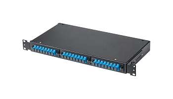 Кросс КСП, стационарный, полный комплект, SC/UPC, MM 50/125 OM4, 8 портов, 1U, цвет черный
