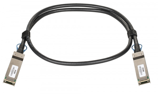 Пассивный кабель 100GQSFP28 длиной 1 м с2 разъемами QSFP28 дляпрямого подключениякоммутаторов DXS-3610