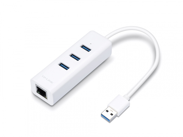 3-портовый концентратор и гигабитный сетевой адаптер USB 3.0
ХАРАКТЕРИСТИКИ: 1 коннектор USB 3.0, 1 гигабитный порт Ethernet, 3 порта USB 3.0, небольшой размер, кабель USB 3.0 длиной 18 см
ОСОБЕННОСТИ: Plug and Play для Windows (XP/Vista/7/8/8.1/10), Mac